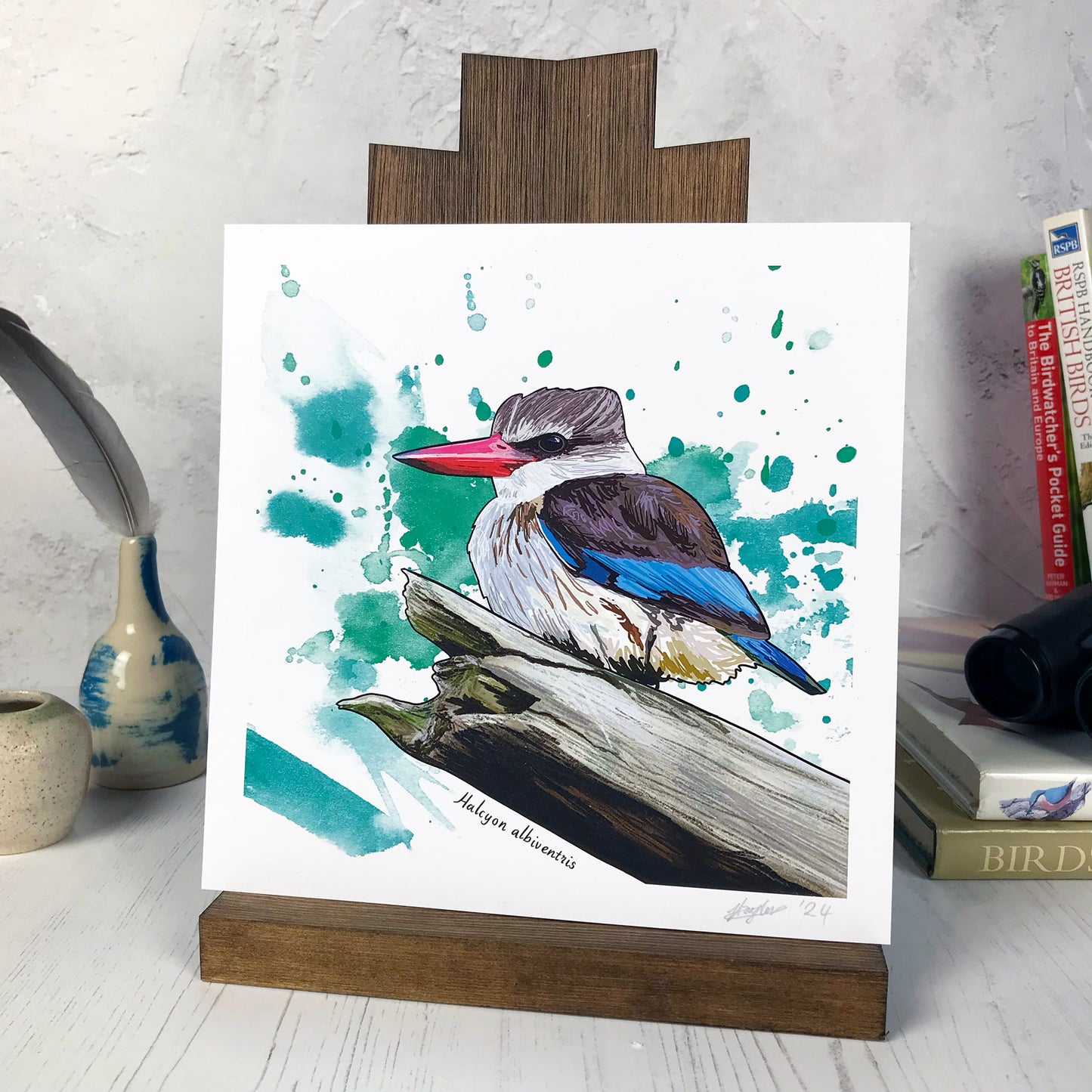 Brown Hooded Kingfisher Print