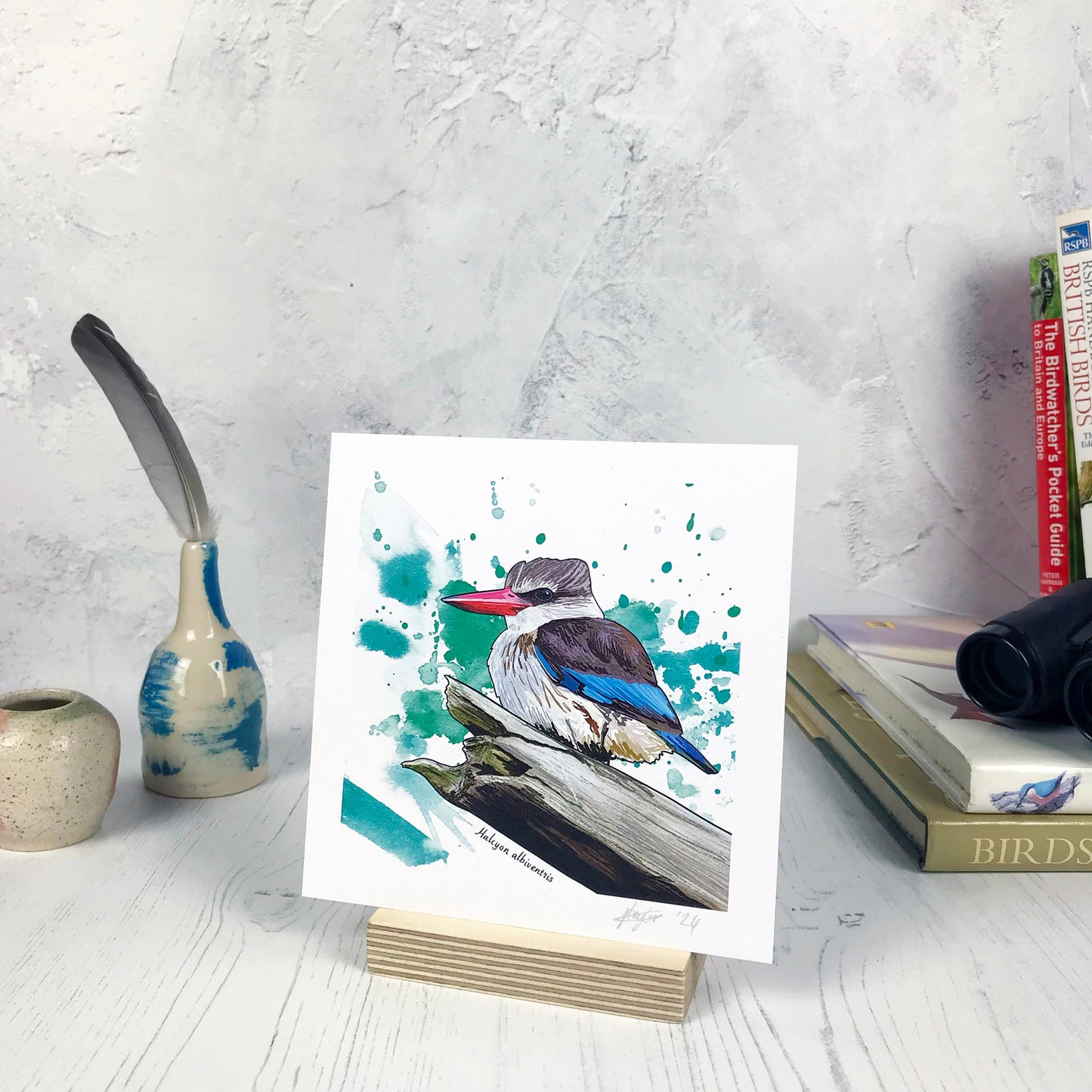 Brown Hooded Kingfisher Print