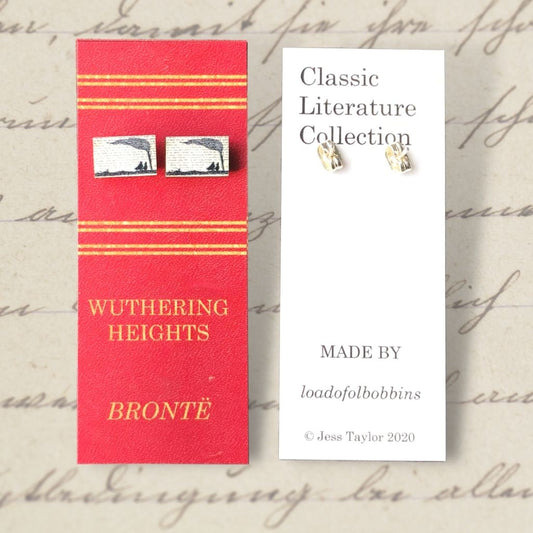 SECOND - Classic Literature Wuthering Heights Silhouette Stud Earrings