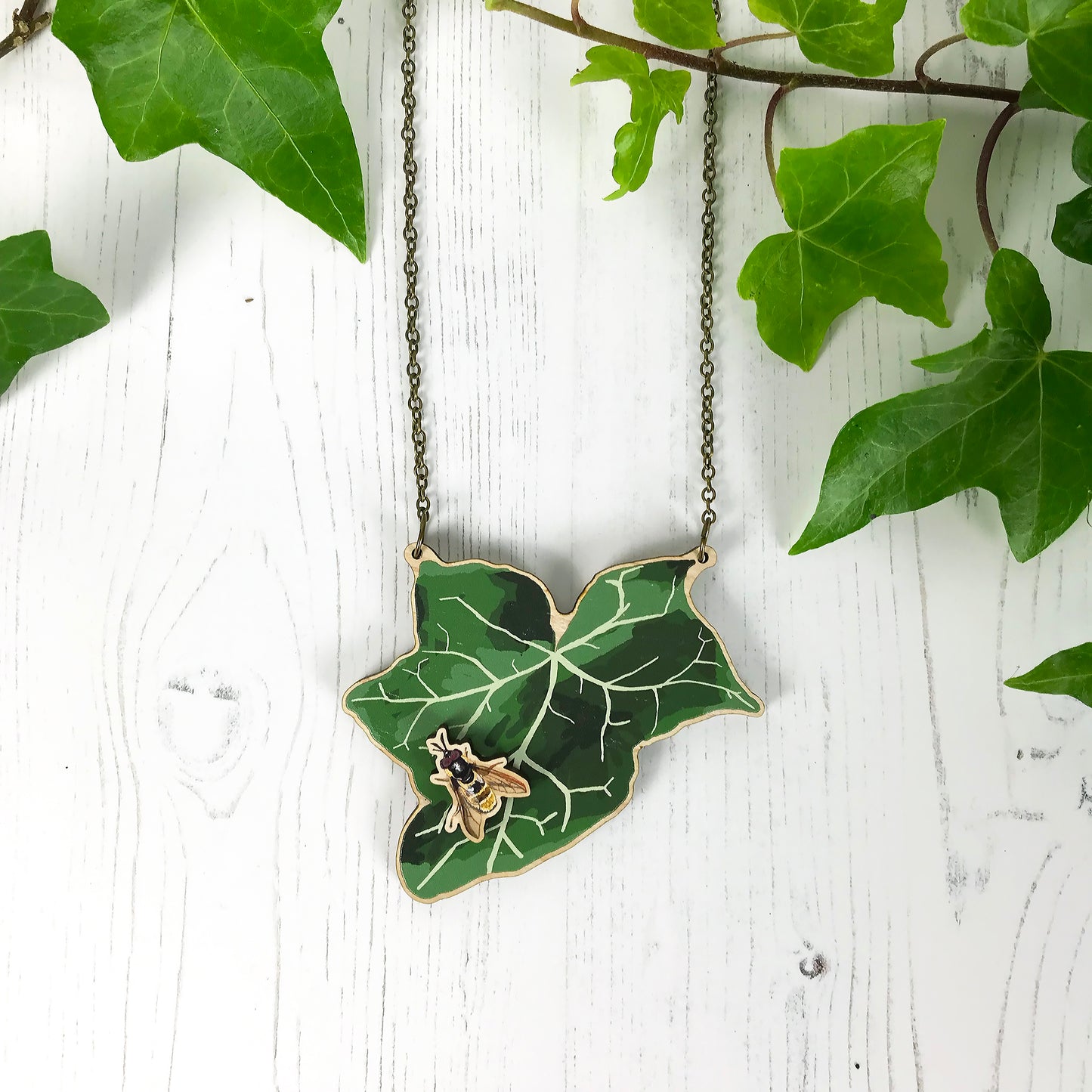 Large Ivy and Pick Your Own Insect Necklace