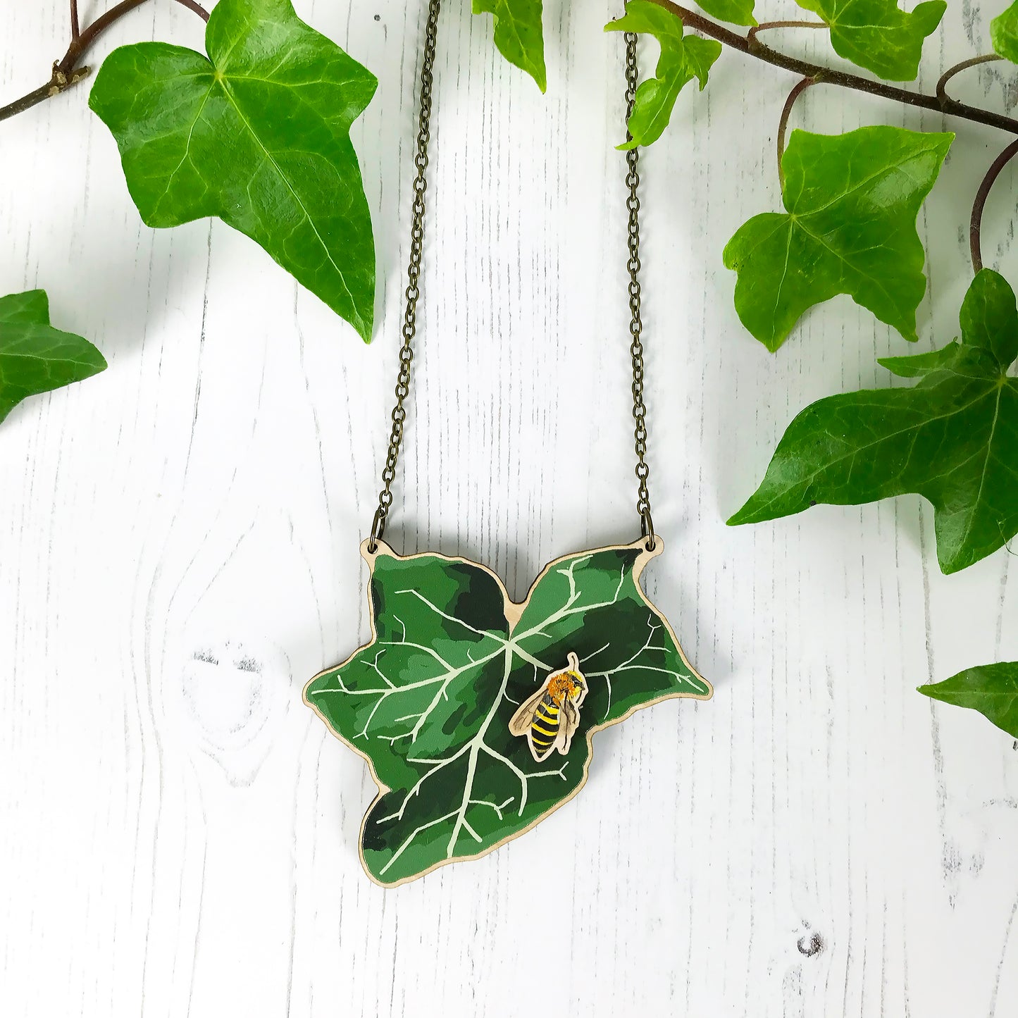 Large Ivy and Pick Your Own Insect Necklace