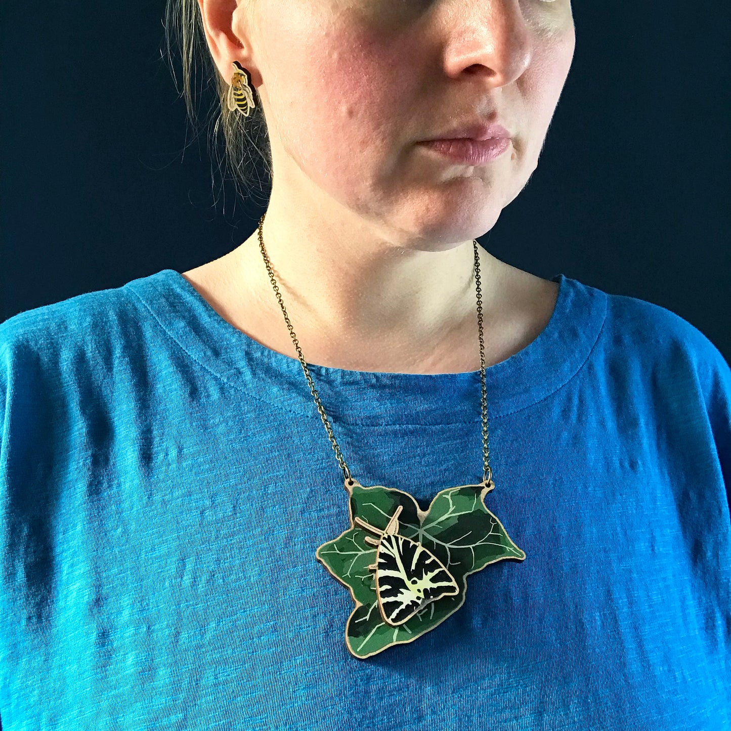 Large Ivy and Pick Your Own Insect Necklace