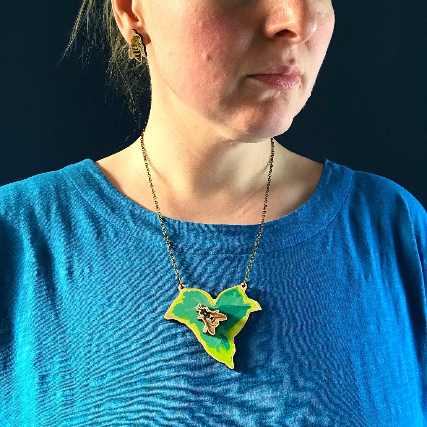 SECOND - Small Ivy and Pick Your Own Insect Necklace