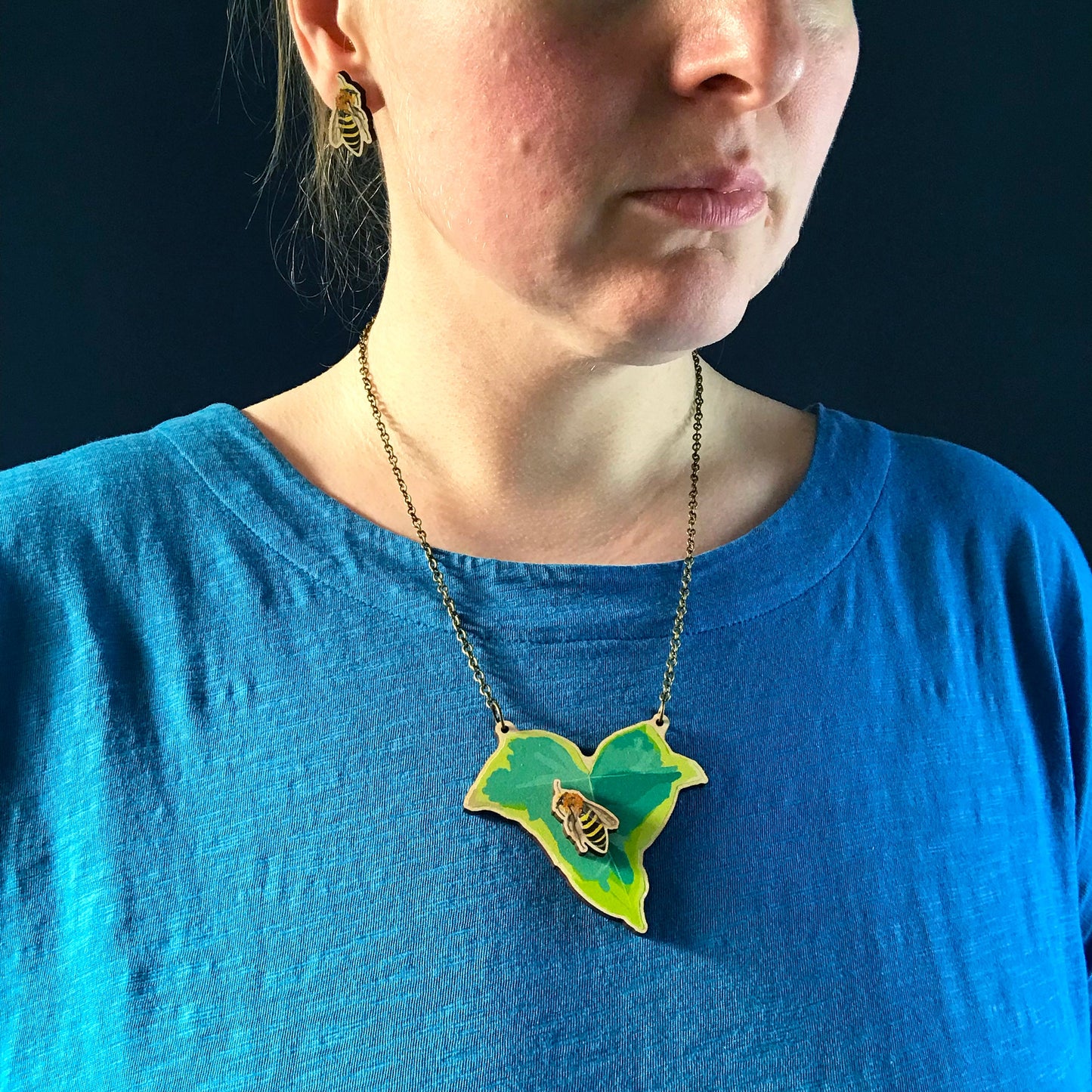 SECOND - Small Ivy and Pick Your Own Insect Necklace