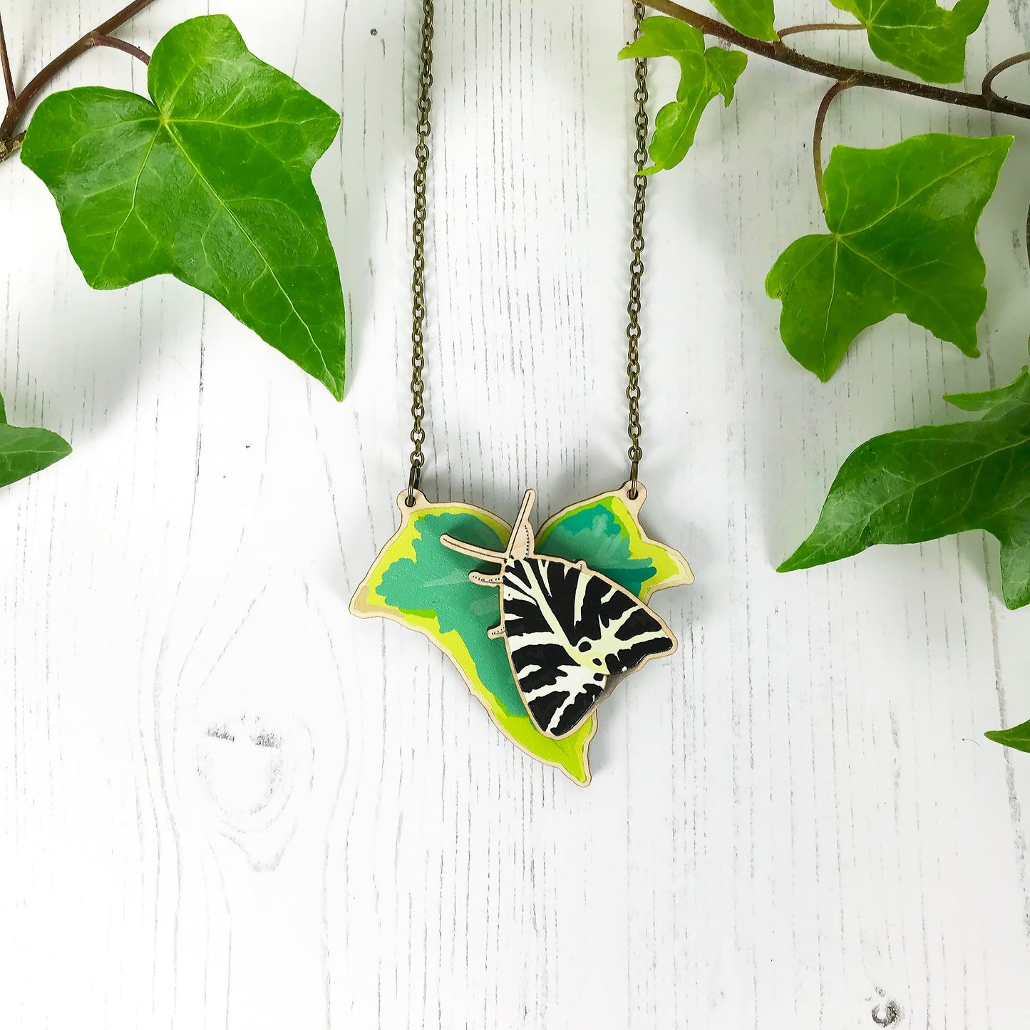 SECOND - Small Ivy and Pick Your Own Insect Necklace