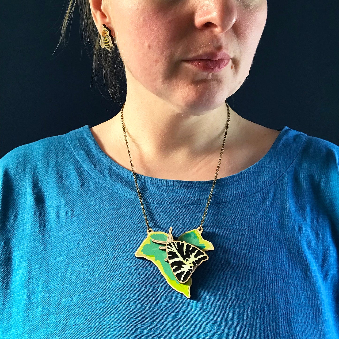 SECOND - Small Ivy and Pick Your Own Insect Necklace