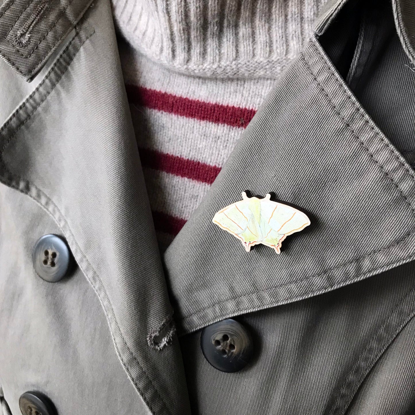 SECOND - Swallowtail Moth Lapel Pin