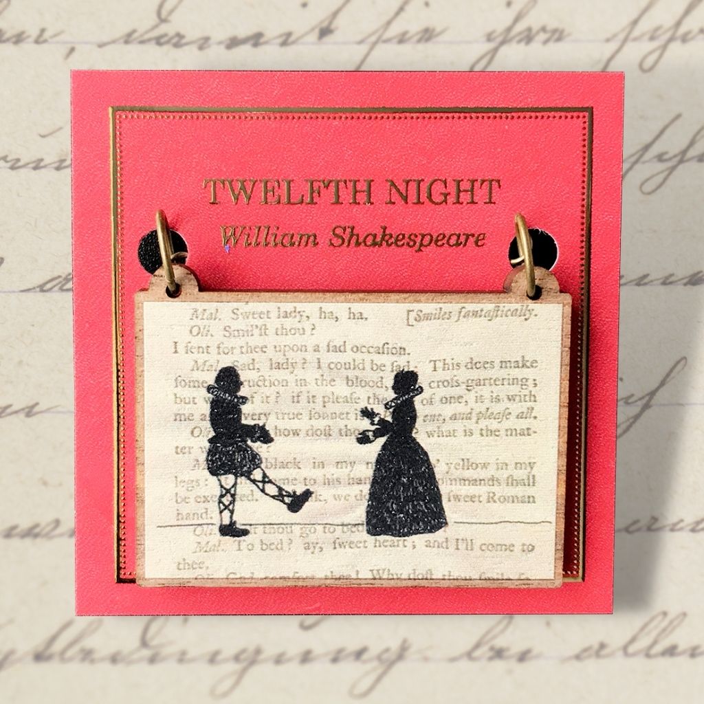 Classic Literature Twelfth Night Silhouette Necklace