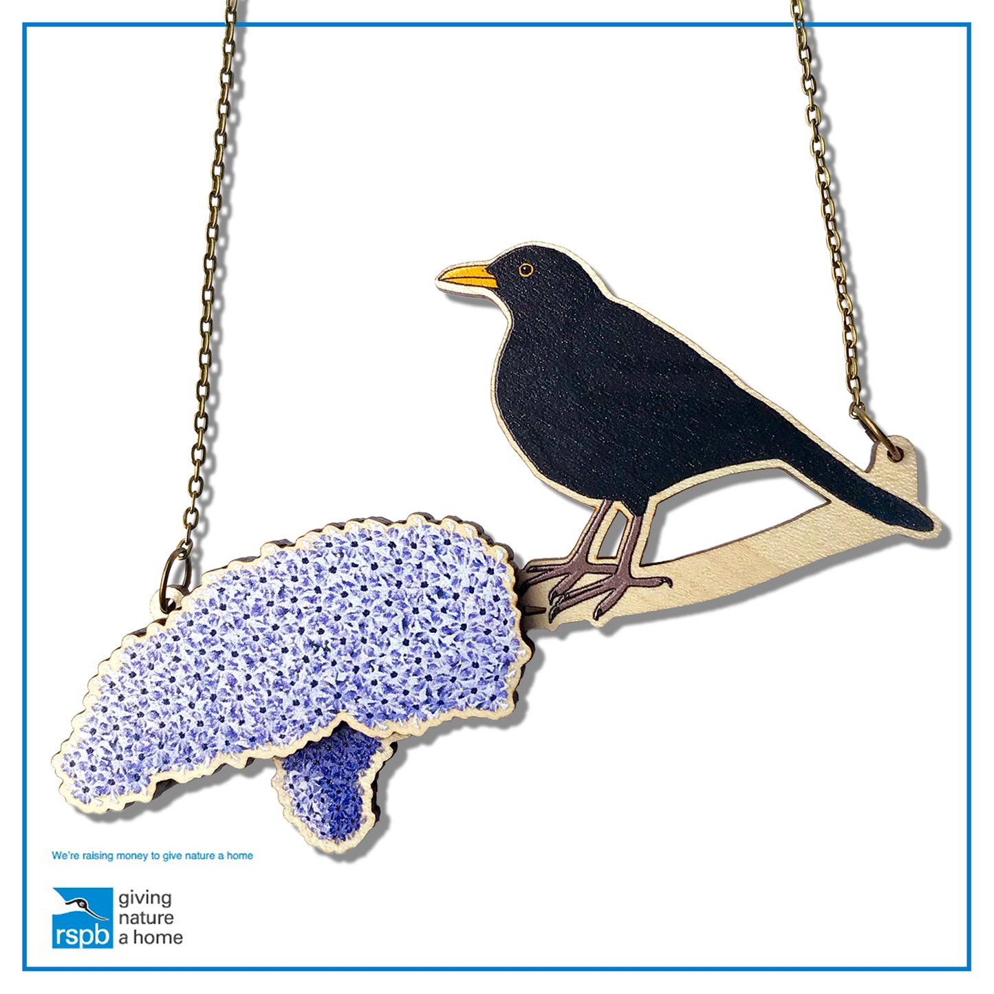 PRE-ORDER - Blackbird and Lilac Necklace