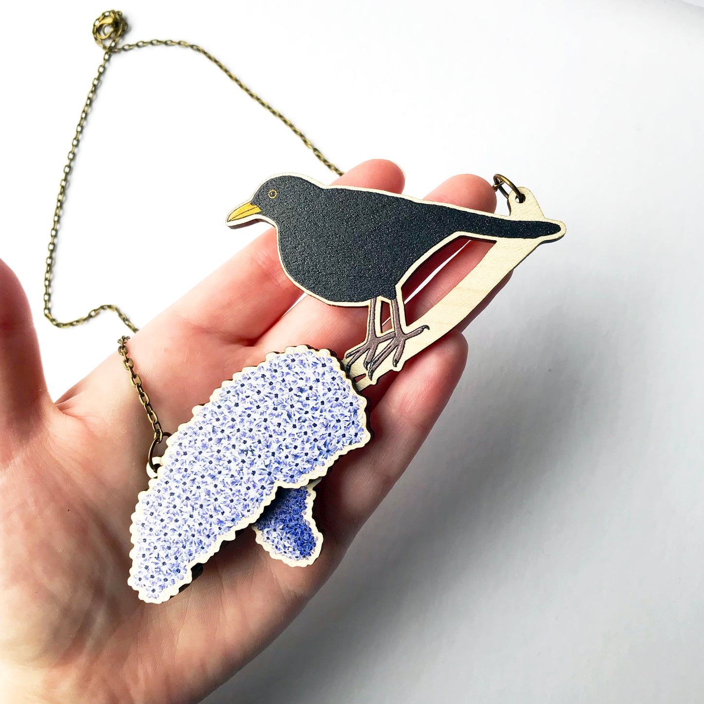 PRE-ORDER - Blackbird and Lilac Necklace