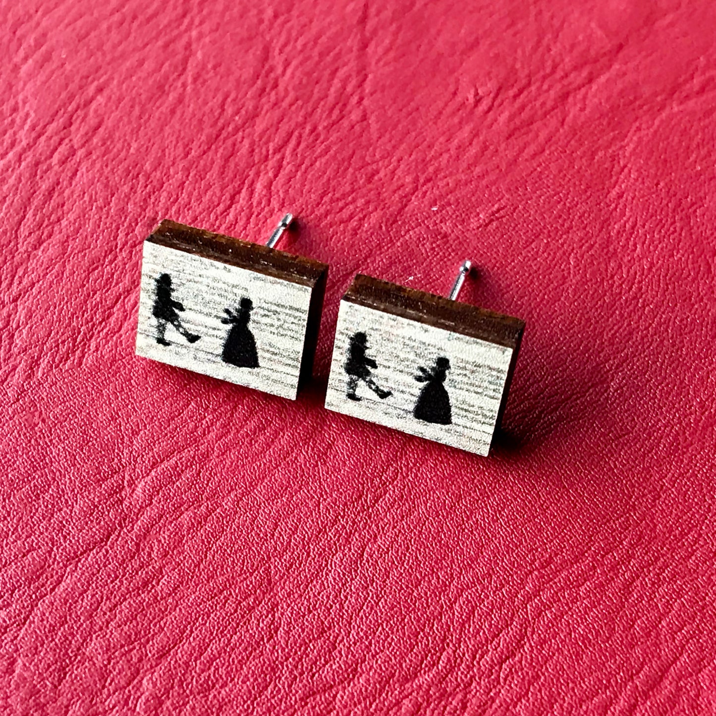 Classic Literature Twelfth Night Silhouette Stud Earrings