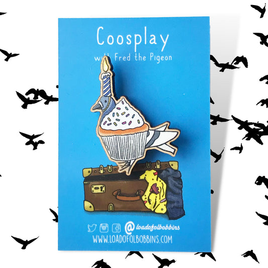 Cupcake Pigeon Pin