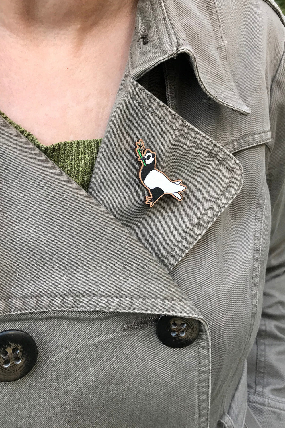 Panda Pigeon Pin