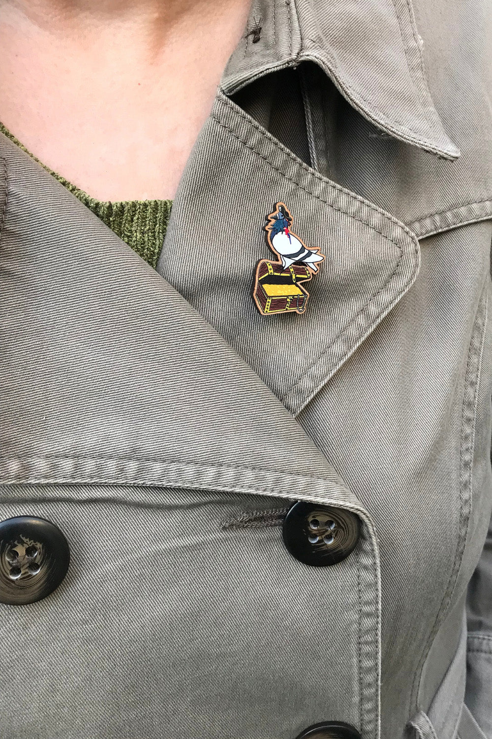 Pirate Pigeon Pin