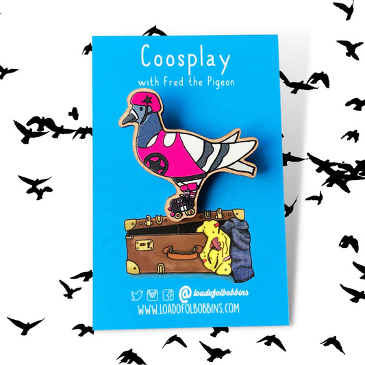 Roller Derby Pigeon Pin