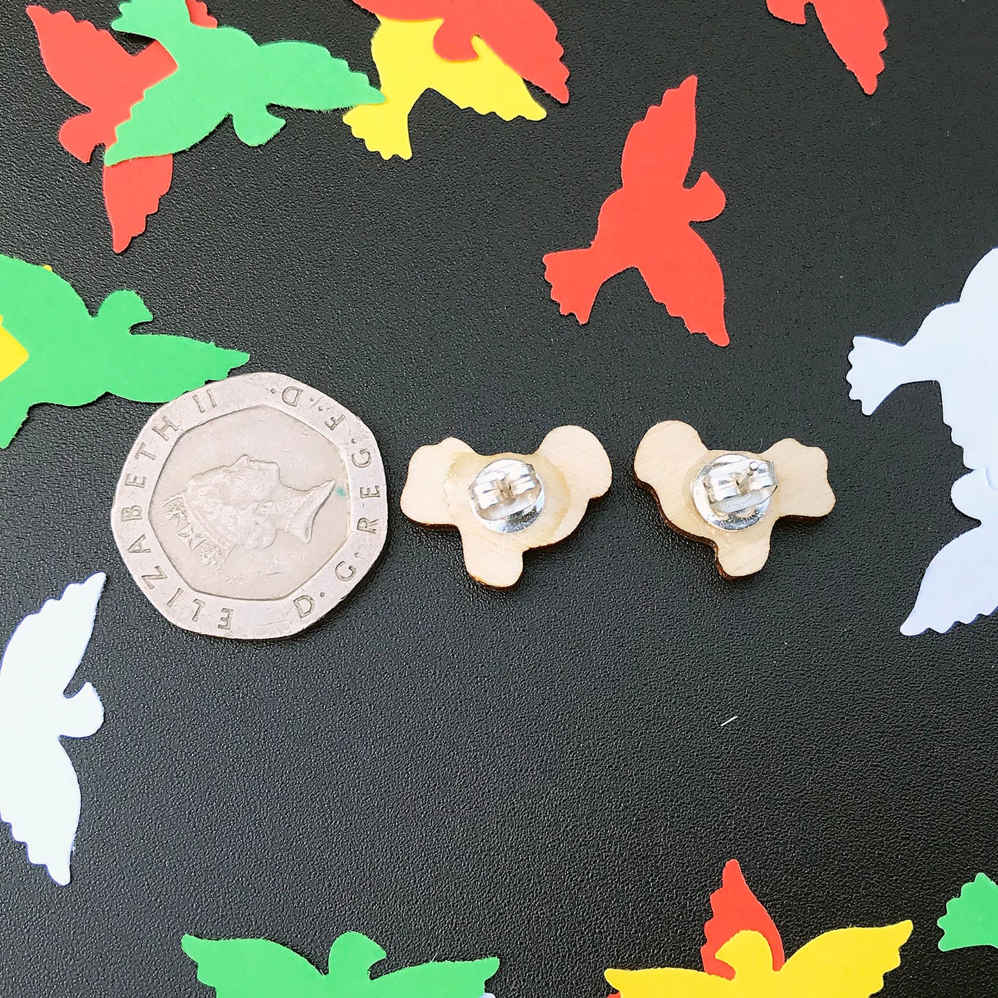 END OF LINE/SLIGHT SECONDS - Pigeon Stud Earrings