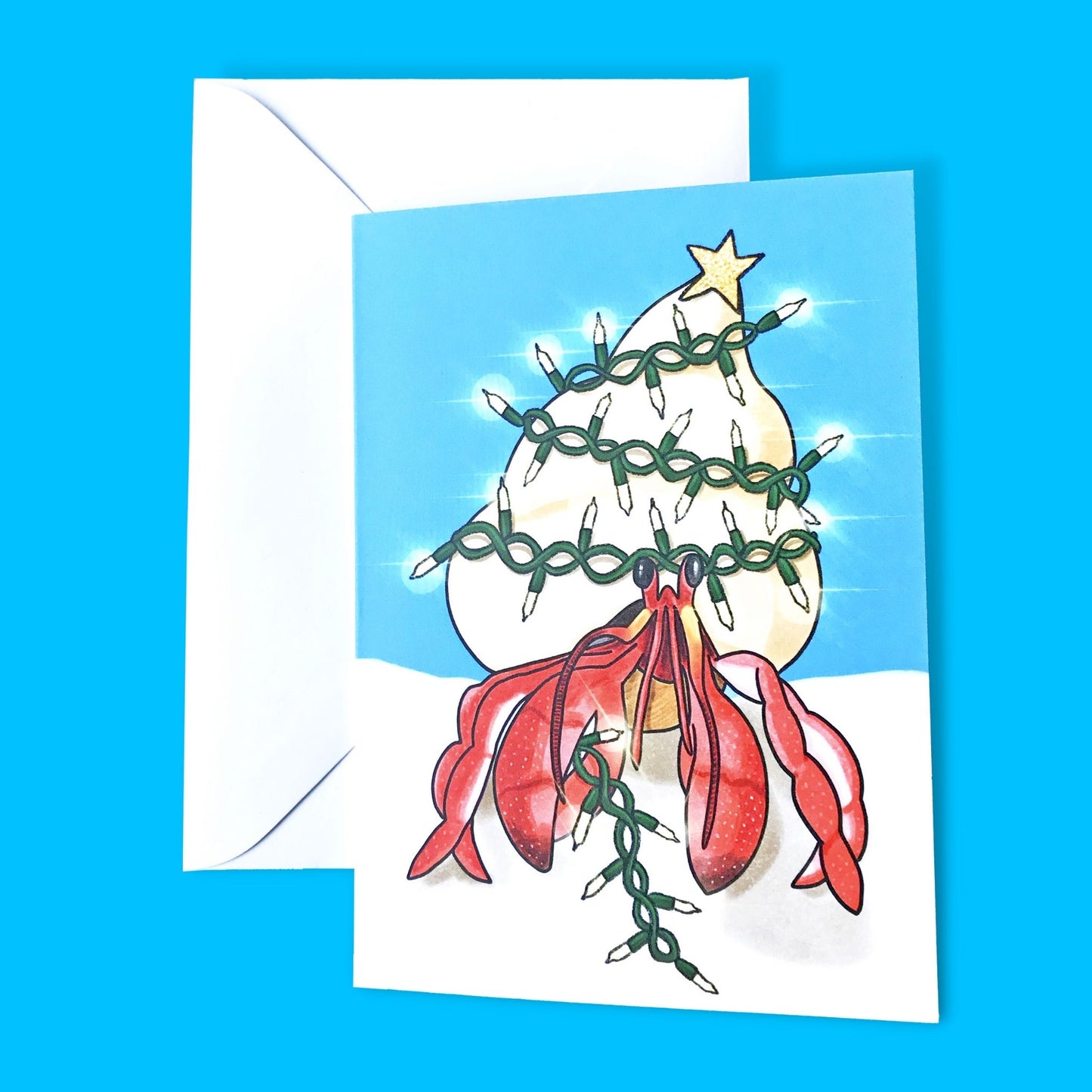 Hermit Crab Fairy Light Card