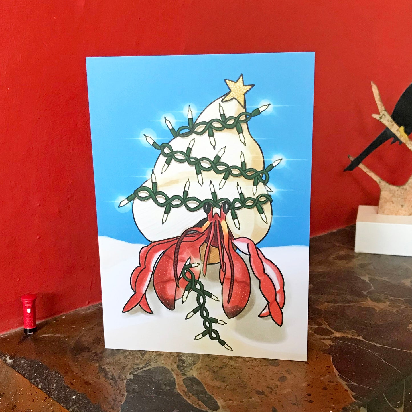 Hermit Crab Fairy Light Card