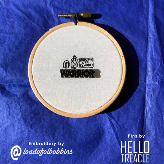 Greta Climate Strike Warrior Enamel Pin Hoop Art