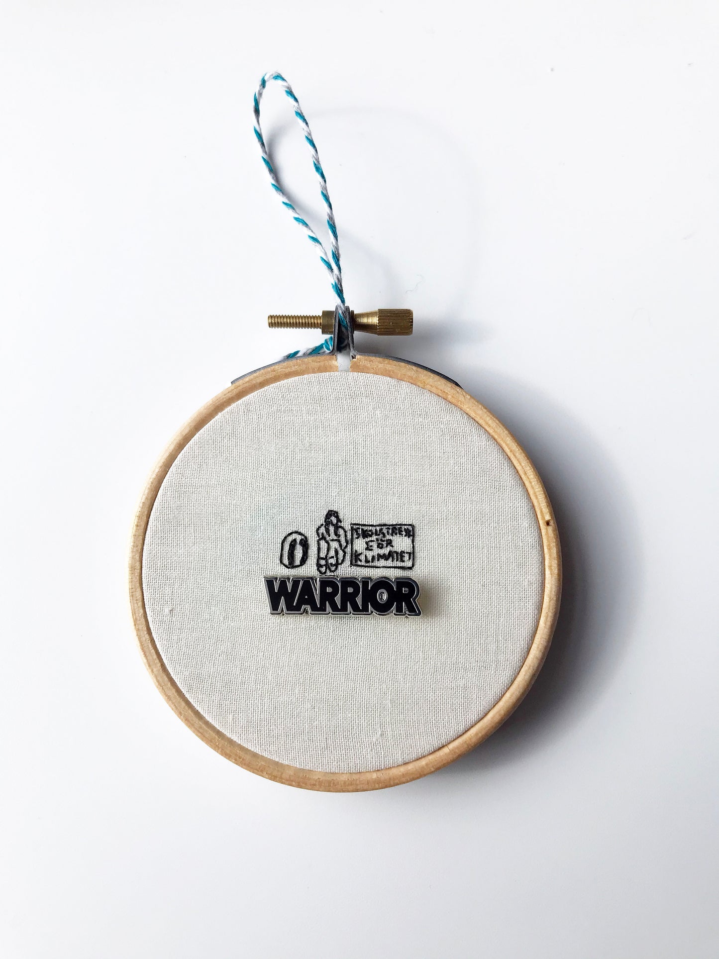 Greta Climate Strike Warrior Enamel Pin Hoop Art