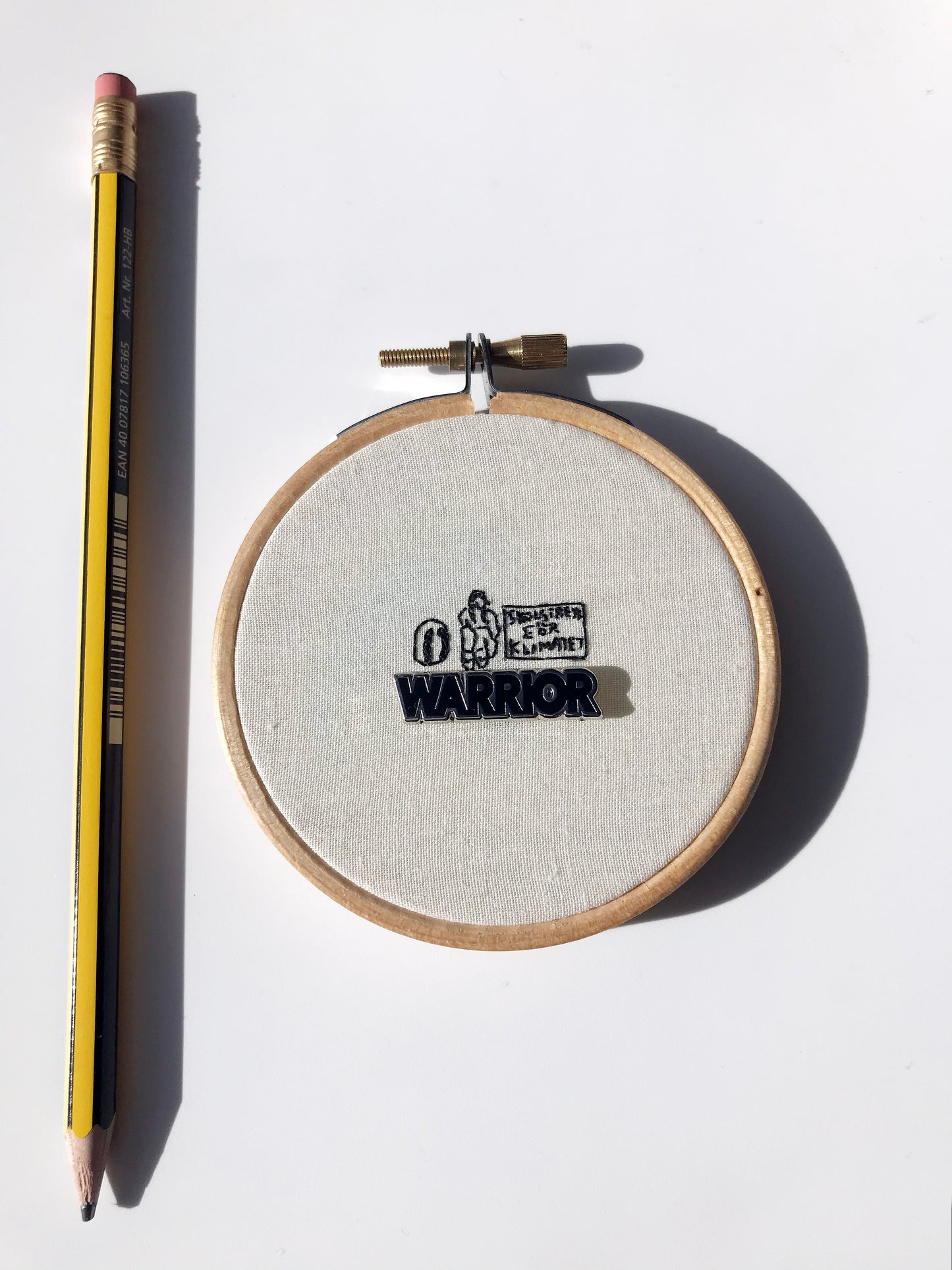 Greta Climate Strike Warrior Enamel Pin Hoop Art