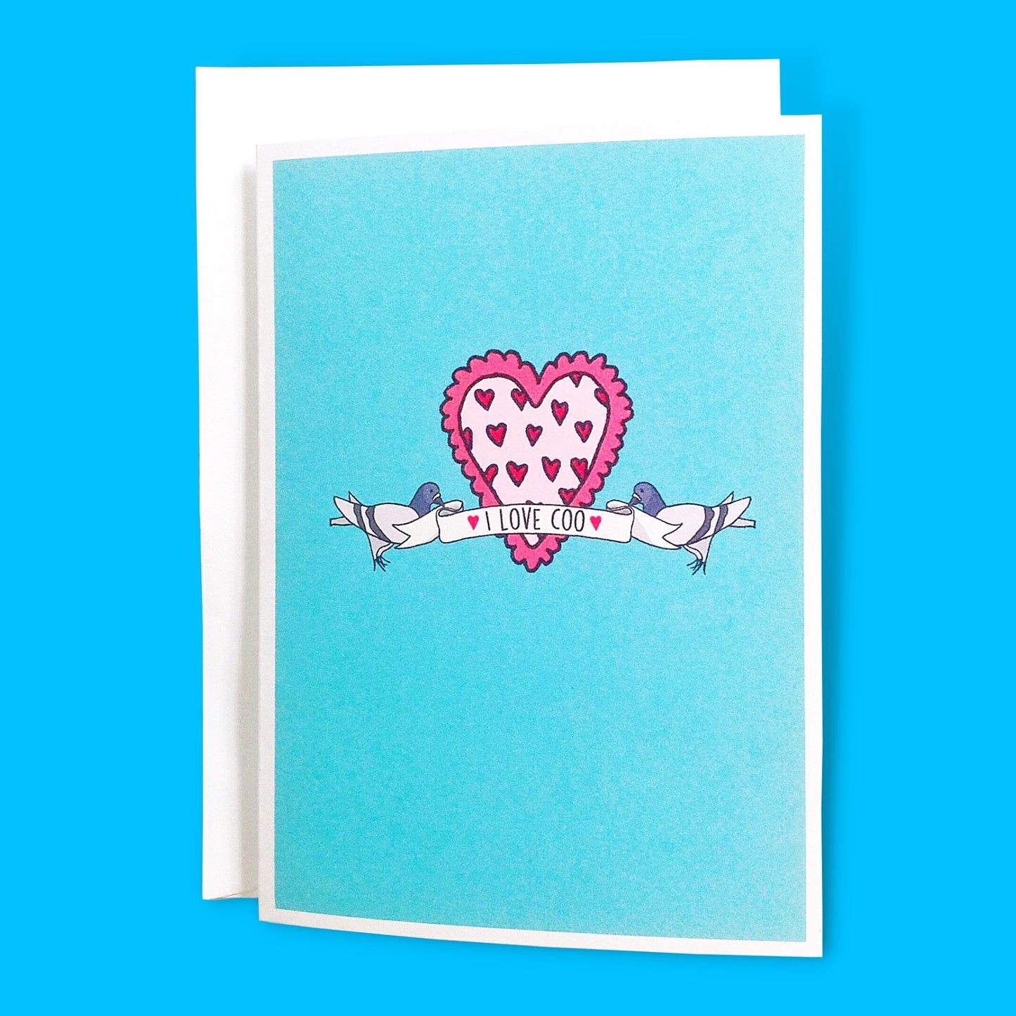 I Love Coo Pigeon Card