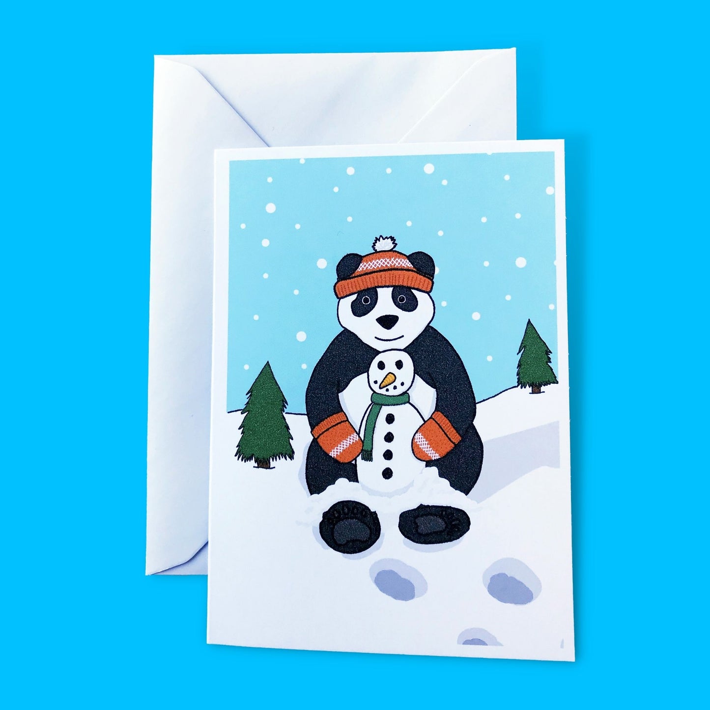 Panda and Snowman Card