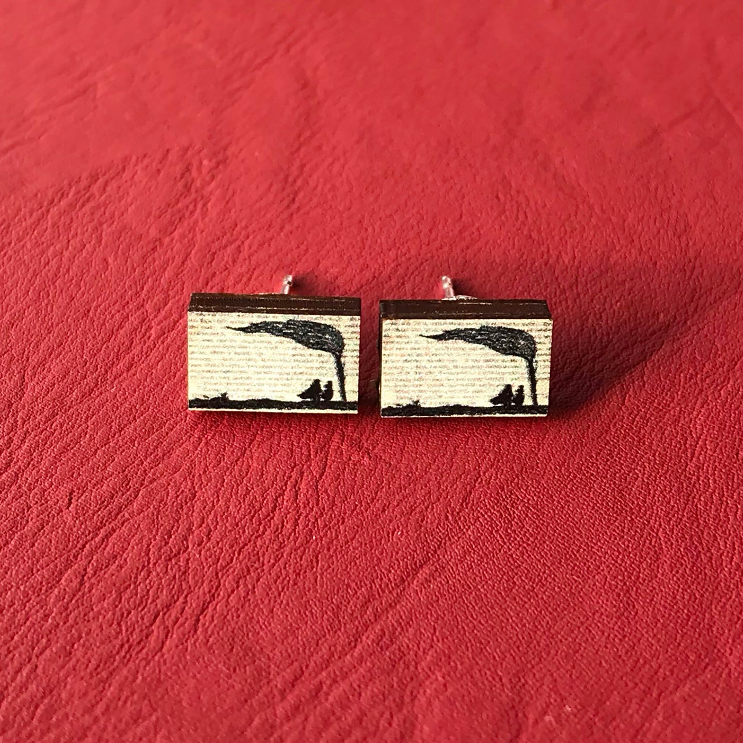 Classic Literature Wuthering Heights Silhouette Stud Earrings