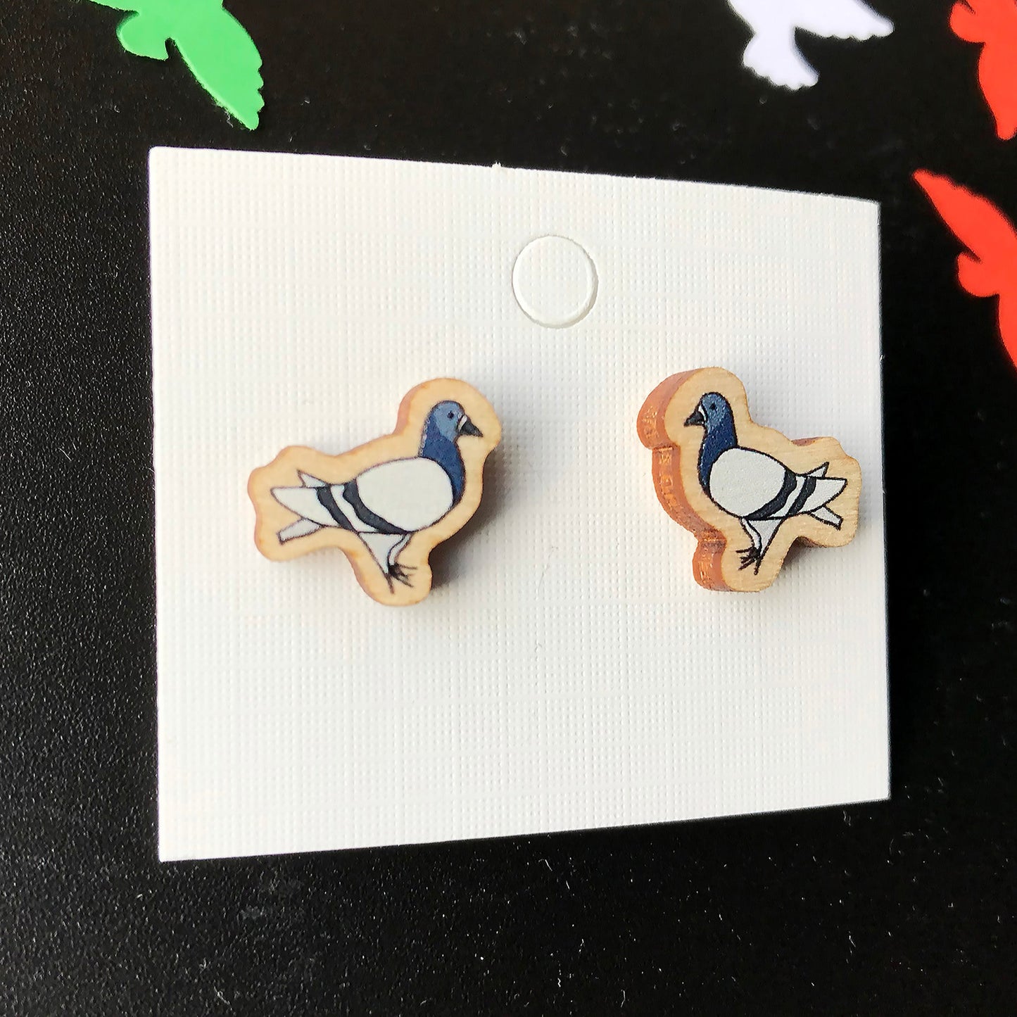 END OF LINE/SLIGHT SECONDS - Pigeon Stud Earrings